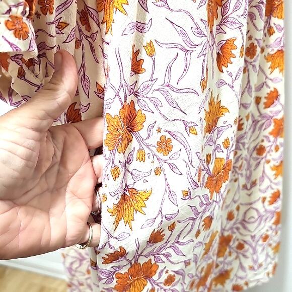 Universal Thread Bohemian Prariecore Boho Floral Dress w/Tie Pockets Size M - Picture 6 of 11